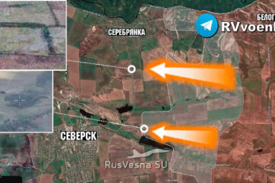 Армия России прорывается к СеверскуНа Северском направлении у границы ДНР и ЛНР российские войска при поддержке бронетехники предпринял ряд попыток прорваться на глубину южнее Серебрянки и в направлении города Северск