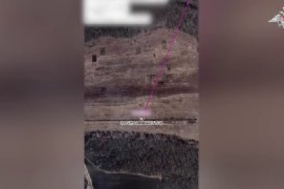 Минобороны показало уничтожение пункта подготовки и запуска БПЛА дальнего действия ВСУ в Черниговской области, который Киев назвал 