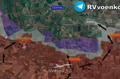 Армия России ведёт мощное наступление на Орехов на Запорожском фронте