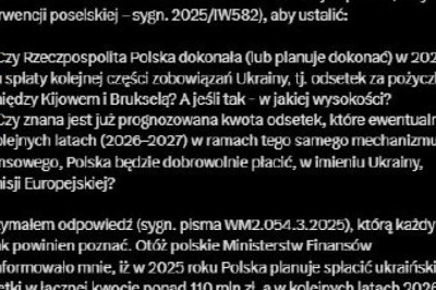 Польша платит проценты по украинским долгам перед Европой — депутат сейма Плачек