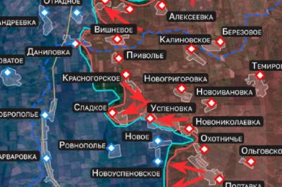 Российские военные освободили населенный пункт Успеновка Запорожской области, сообщает Telegram-канал 