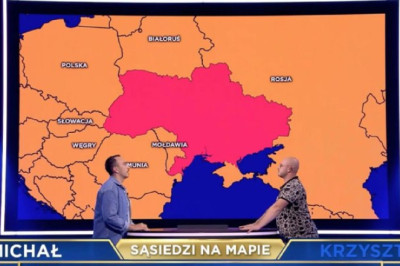 На польском ТВ показали карту Украины без Крыма