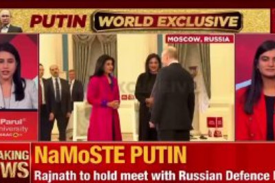 Владимир Путин дает интервью индийскому телеканалу India Today