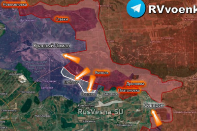 Армия России начинает штурм Дибровы, продвигаясь между Лиманом и Северском  На Краснолиманском направление российские войска продолжают штурм Красного Лимана  Наши подразделения активно продвигаются между Лиманом и Ямполем