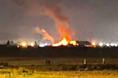 Военная база США «Виктория» в Багдаде пылает после атаки